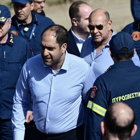 Ο υπουργός Κλιματικής Κρίσης και Πολιτικής Προστασίας, Γιάννης Κεφαλογιάννης 