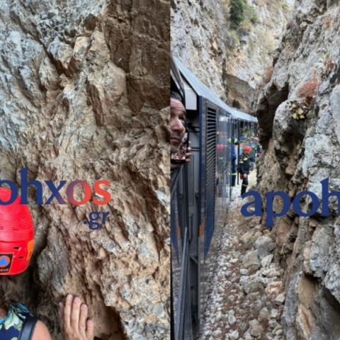 Καλάβρυτα: Καρέ – καρέ ο απεγκλωβισμός των 38 επιβατών του Οδοντωτού