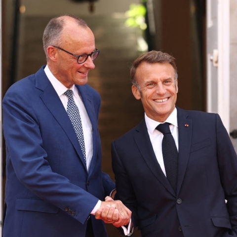 Ο Γερμανός Καγκελάριος, Φρίντριχ Μερτς με τον Γάλλο Πρόεδρο, Εμανουέλ Μακρόν