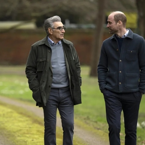 Ο Πρίγκιπας Γουίλιαμ με τον Γιουτζίν Λεβί 