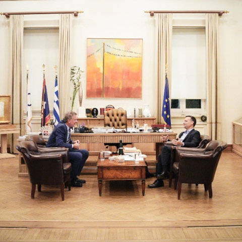 Χάρης Δούκας και Bill de Blasio στο Δημαρχιακό Μέγαρο