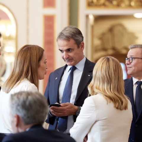 Ο πρωθυπουργός Κυριάκος Μητσοτάκης στην άτυπη Σύνοδο του Ευρωπαϊκού Συμβουλίου στην Κοπεγχάγη, στην Δανία