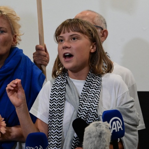 Γκρέτα Τούνμπεργκ στο «Ελ. Βενιζέλος»: Τα κράτη έχουν νομική υποχρέωση να αποτρέψουν και να σταματήσουν μια γενοκτονία