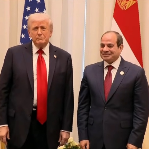 Ο Ντόναλντ Τραμπ με τον Αλ Σίσι στην Αίγυπτο