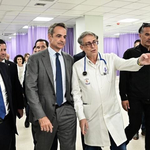 Επίσκεψη του Πρωθυπουργού Κυριάκου Μητσοτάκη στο Πανεπιστημιακό Γενικό Νοσοκομείο "ΑΤΤΙΚΟΝ"