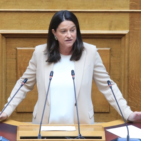 Η υπουργός Εργασίας και Κοινωνικής Ασφάλισης, Νίκη Κεραμέως