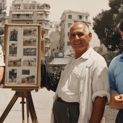 Ο Διονύσης Σαββόπουλος και ο Μάνος Λοΐζος στο Ντορέ