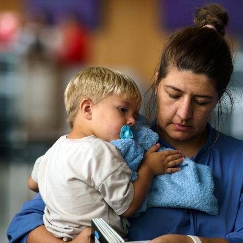 Αφρικάνερ πρόσφυγες από τη Νότια Αφρική στο Διεθνές Αεροδρόμιο Ντάλες της Βιρτζίνια, ΗΠΑ