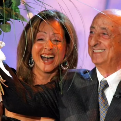 Η Βίκυ Λέανδρος με τον πατέρα της, Λεό Λέανδρος