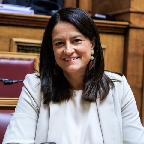 Η Υπουργός Εργασίας και Κοινωνικής Ασφάλισης, Νίκη Κεραμέως.