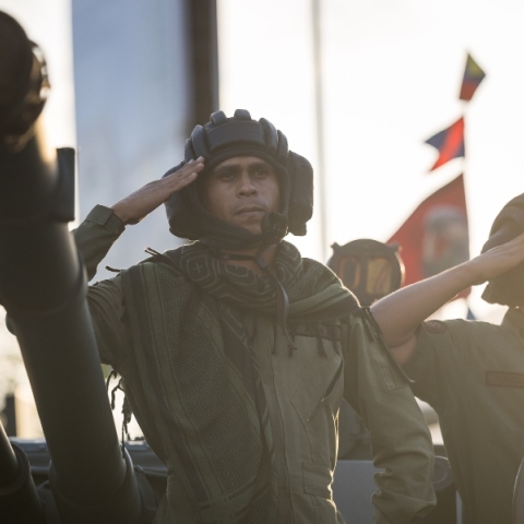 Στρατιωκή παρέλαση στο Καράκας της Βενεζουέλας