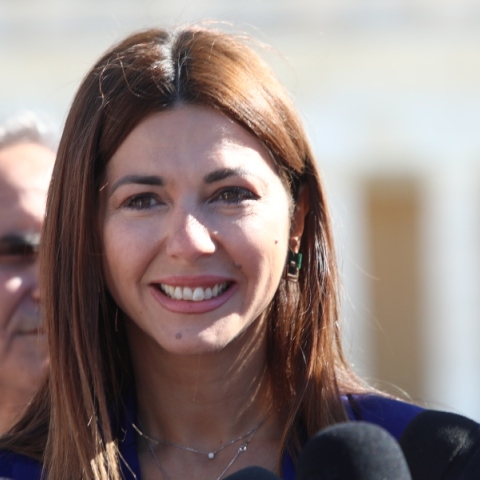 Η υπουργός Παιδείας, Σοφία Ζαχαράκη 