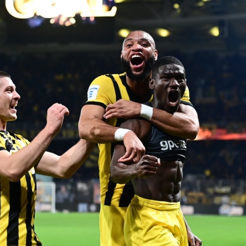 ποδοσφαιριστες πανυγηριζουν