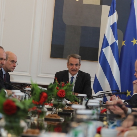 Συνεδρίαση του Υπουργικόυ Συμβουλίου υπό τον Πρωθυπουργό Κυριάκο Μητσοτάκη, στο Μέγαρο Μαξίμου