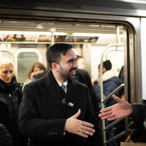 Ο Ζοχράν Μαμντάνι στο μετρό της Νέας Υόρκης © ΕΡΑ/