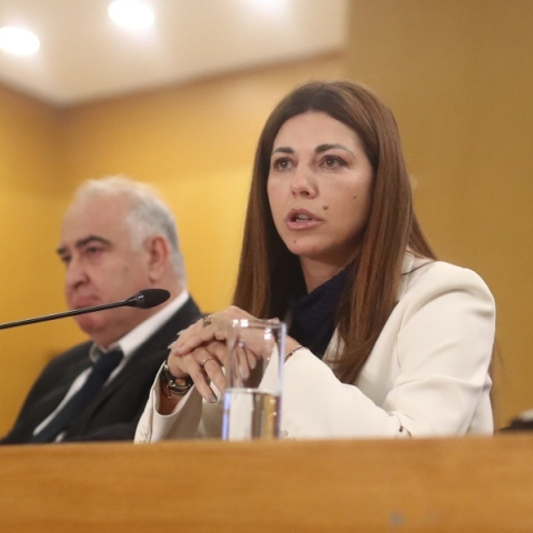 η Υπουργός Παιδείας, Θρησκευμάτων και Αθλητισμού, Σοφία Ζαχαράκη