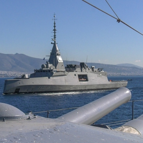 Η φρεγάτα "Κίμων" στο Ναύσταθμο Σαλαμίνας