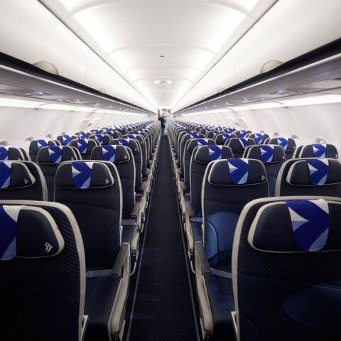 Εσωτερικό αεροσκάφους της Aegean