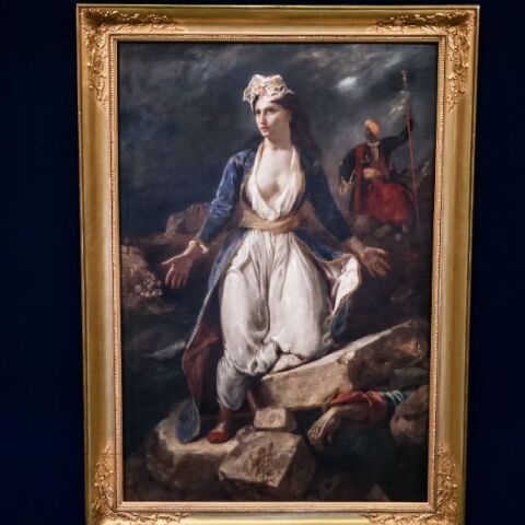 Ο εμβληματικός πίνακας του Ντελακρουά «Η Ελλάδα στα ερείπια του Μεσολογγίου» στο Ξενοκράτειο Αρχαιολογικό Μουσείο