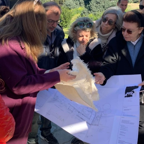 Αυτοψία της Υπουργού Πολιτισμού Λίνας Μενδώνη στον αρχαιολογικό χώρο του Κεραμεικού