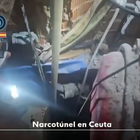 Το εσωτερικό της σήραγγας διακίνησης ναρκωτικών στη Θέουτα