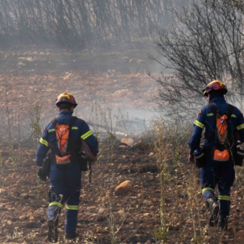 Κορινθία: Χωρίς ενεργό μέτωπο η φωτιά στο Σπαθοβούνι