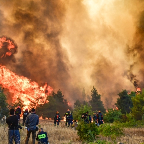 Ανεξέλεγκτη η πυρκαγιά σε Βίλια και Μέγαρα - Κάηκαν σπίτια στο Κρύο Πηγάδι 