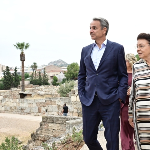 Επίσκεψη Μητσοτάκη στον Κεραμεικό για τα εγκαίνια των έργων αναβάθμισης στον αρχαιολογικό χώρο