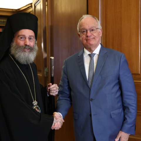 Συνάντηση ΚωνσταντίνουΤασούλα με τον Αρχιεπίσκοπο Αυστραλίας