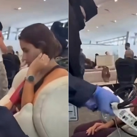 Πτήση flydubai: Viral η εικόνα μιας Σαουδαράβισσας νοσοκόμας να προσφέρει φροντίδα σε επιβάτιδα