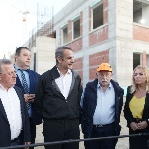 Κατερίνη: Επίσκεψη Μητσοτάκη στα εργοτάξια του Μουσικού Γυμνασίου-Λυκείου και του Πολιτιστικού Κέντρου