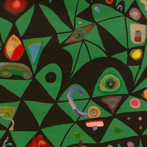 Uman, Rainbow painting – olive green, 2026 (λεπτομέρεια)