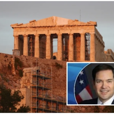 Ο Μάρκο Ρούμπιο στην Πνυκα 