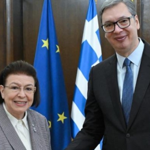 Συνάντηση Μενδώνη Βούτσιτς στη Σερβία: Επίσημη τελετή υποδοχής κειμηλίων από Μονή του Αγ. Όρους