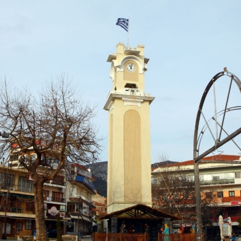 Η κεντρική πλατεία της Ξάνθης με το διάσημο ρολόι της © ΚΩΣΤΑΣ ΜΑΚΡΥΔΗΜΑΣ / EUROKINISSI  