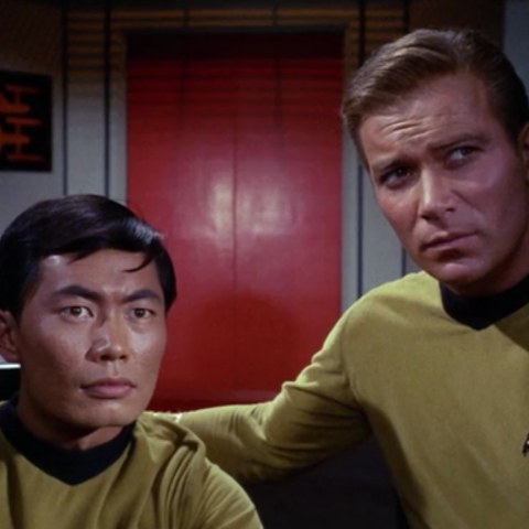 O Tζορτζ Τακέι (Sulu) με τον Γουίλιαμ Σάτνερ (Κάπτεν Κιρκ) 