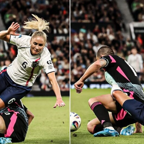 Τι και αν ήταν φιλικό για καλό σκοπό: Ο Μπονούτσι έκανε σκληρό τάκλιν σε ποδοσφαιρίστρια και έγινε viral
