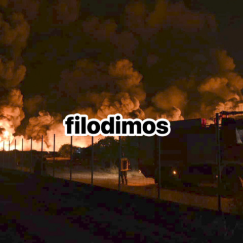 Αίγιο: Φωτιά σε εργοστάσιο ανακύκλωσης στην περιοχή Τεμένη – Ήχησε το 112