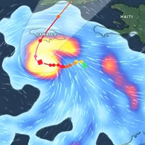 Κυκλώνας Μελίσα: Ενισχύθηκε στην κατηγορία 5 - Άνεμοι με ταχύτητα έως 260 χλμ/ώρα 