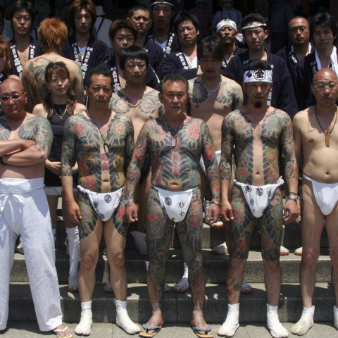 Οι Yakuza κατά τη διάρκεια του Φεστιβάλ Sanja Matsuri στο Τόκιο