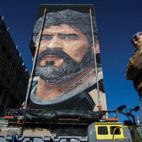 Τοιχογραφία για τον Ντιέγκο Μαραντόνα