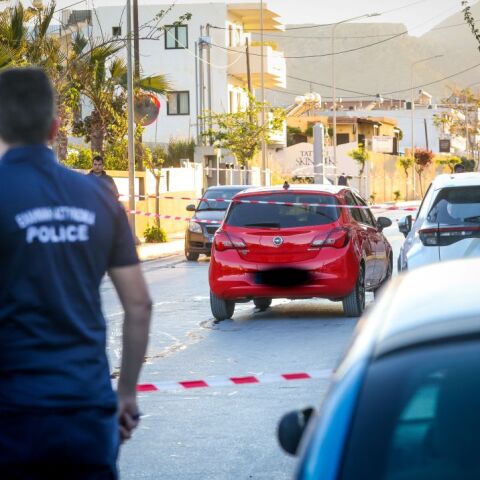 To σημείο του εγκλήματος, μέσα στη μέση του δρόμου
