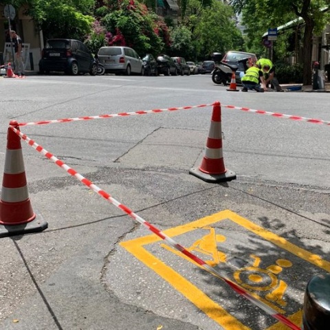 Σήμανση στις ράμπες 