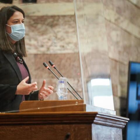 Η υπουργός Παιδείας, Νίκη Κεραμέως