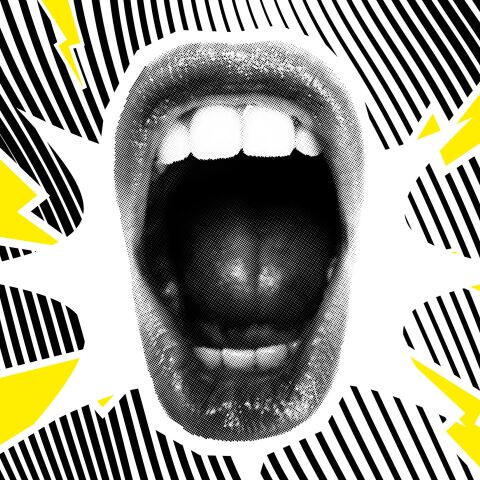 Εικονογράφηση στόματος που φωνάζει