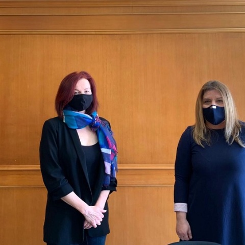 Συνάντηση της Μαρίας Συρεγγέλα με την Ξένια Μπουζαρανίδου 