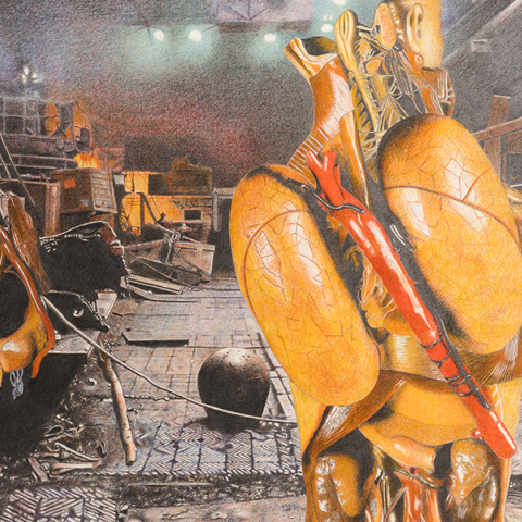 Αλέξανδρος Ίσαρης «The visitor», μολύβια σε χαρτί