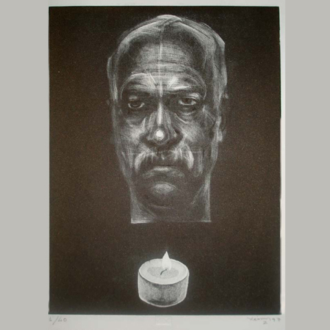 Χρόνης Μπότσογλου, Πρόσωπο + κερί, 1996, Συλλογή ΕΜΣΤ