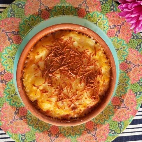 Σουφλέ με κιμά, κολοκυθάκια και ανθότυρο