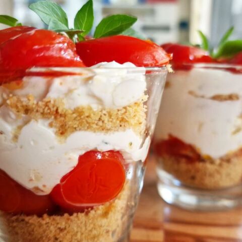 Cheesecake με ντοματίνια